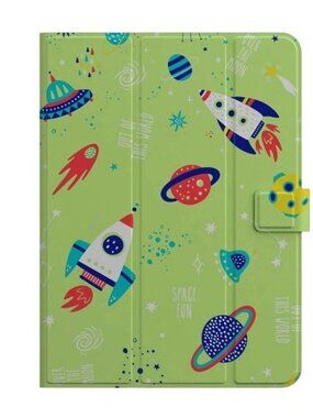 Kids Universal Tablet Case Space Design Fits 7-11 Inch Tablets With Magnetic Clo